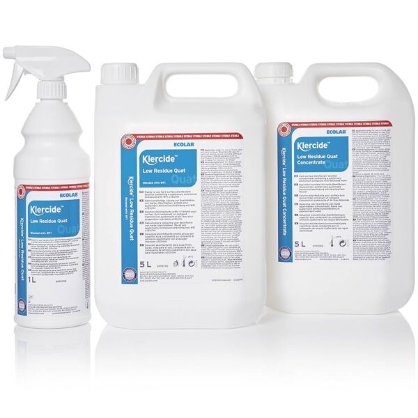 Klercide sterilt desinfeksjonsmiddel biocide F fra AET 1 spray og 5 liter kanne